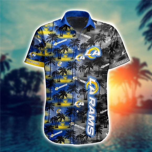 15% OFF Men's Los Angeles Rams Hawaiian Shirt Palm Tree For Sale