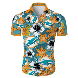 15% OFF Men's Miami Dolphins Hawaiian Shirt On Sale