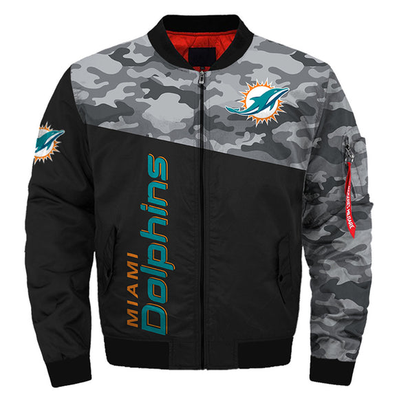 17% OFF Men's Miami Dolphins Military Jacket - Limited Time Offer