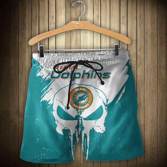 15% SALE OFF Men’s Miami Dolphins Skull Shorts For Sale