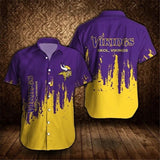 15% OFF Men’s Minnesota Vikings Button Down Shirt Graffiti On Sale