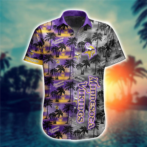 15% OFF Men's Minnesota Vikings Hawaiian Shirt Palm Tree For Sale