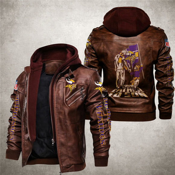 30 % OFF Men’s Minnesota Vikings Leather Jacket - Hurry Up Limited Time
