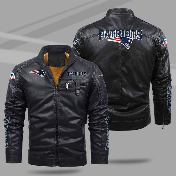 20% OFF Best Men's New England Patriots Leather Jackets Motorcycle Cheap