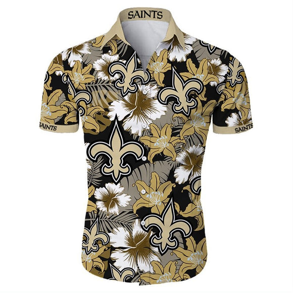 15% OFF Men's New Orleans Saints Hawaiian Shirt On Sale