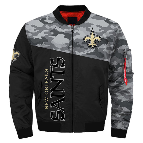 17% OFF Men's New Orleans Saints Military Jacket - Limited Time Offer