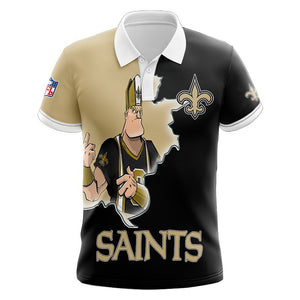 20% OFF Men’s New Orleans Saints Polo Shirt Mascot On Sale