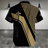 15% OFF Men's New Orleans Saints Shirt Stripes Short Sleeve