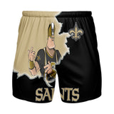 15% OFF Best Men’s New Orleans Saints Shorts Mascot For Sale