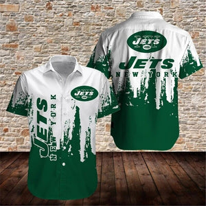 15% OFF Men’s New York Jets Button Down Shirt Graffiti On Sale