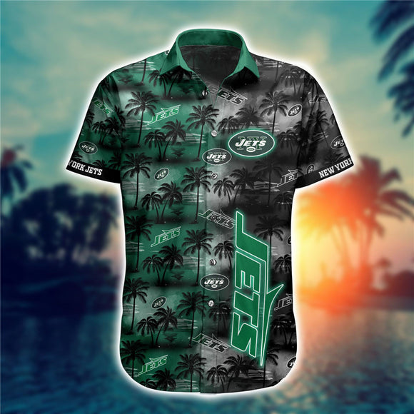 15% OFF Men's New York Jets Hawaiian Shirt Palm Tree For Sale