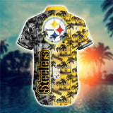 15% OFF Men's Pittsburgh Steelers Hawaiian Shirt Palm Tree For Sale