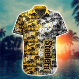 15% OFF Men's Pittsburgh Steelers Hawaiian Shirt Palm Tree For Sale
