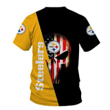 15% OFF Men’s Pittsburgh Steelers T Shirt Flag USA