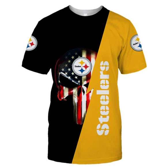 15% OFF Men’s Pittsburgh Steelers T Shirt Flag USA