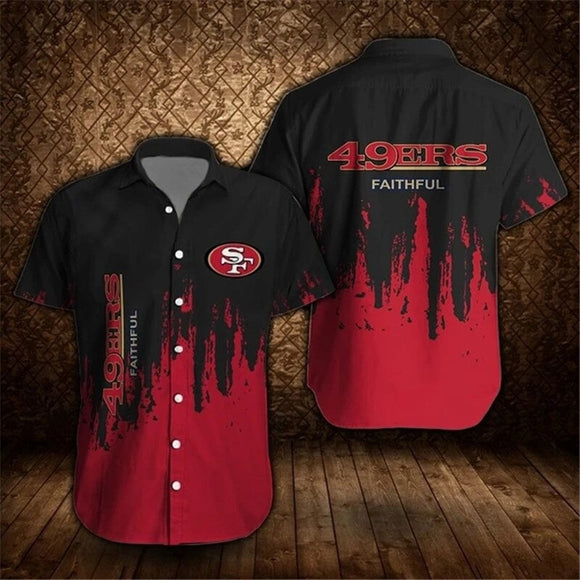 15% OFF Men’s San Francisco 49ers Button Down Shirt Graffiti On Sale