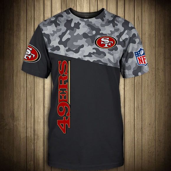 15% OFF Men’s San Francisco 49ers Camo T-shirt - Plus Size Available