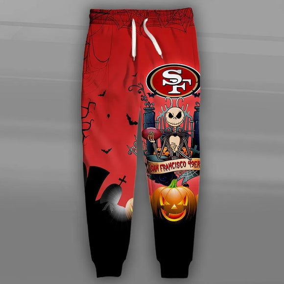 15% OFF Men’s San Francisco 49ers Halloween Sweatpants Jack Skellington