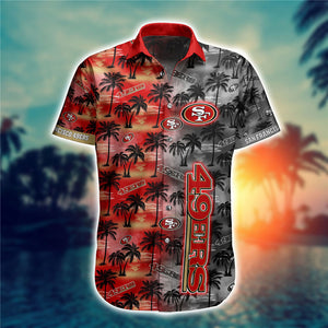 15% OFF Men's San Francisco 49ers Hawaiian Shirt Palm Tree For Sale