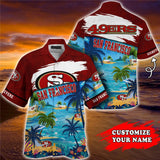 18% OFF Men's San Francisco 49ers Hawaiian Shirt Paradise Floral