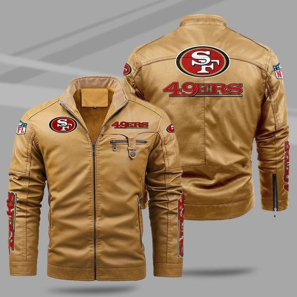 20% OFF Best Men's San Francisco 49ers Leather Jackets Motorcycle Cheap