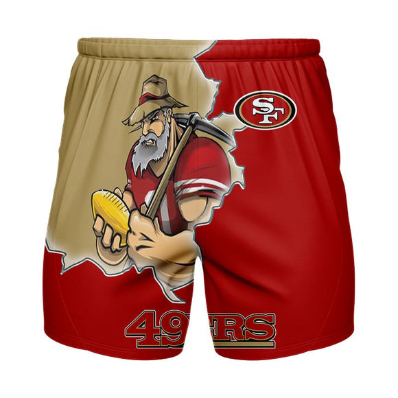 15% OFF Best Men’s San Francisco 49ers Shorts Mascot For Sale