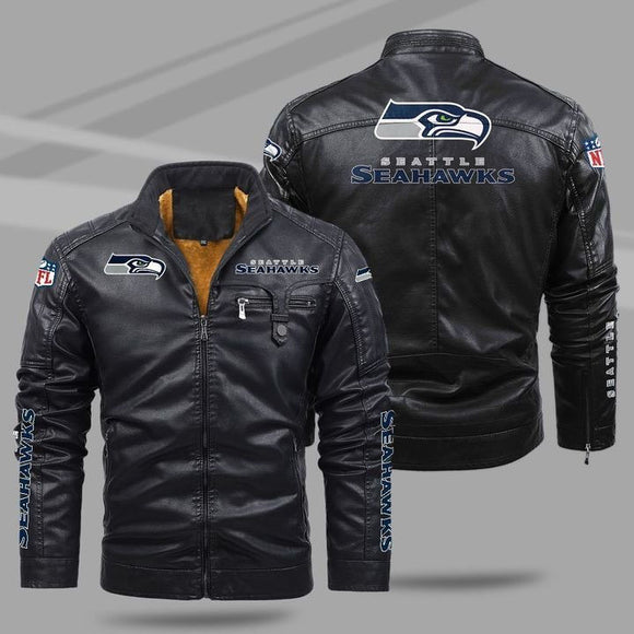 20% OFF Best Men's Seattle Seahawks Leather Jackets Motorcycle Cheap