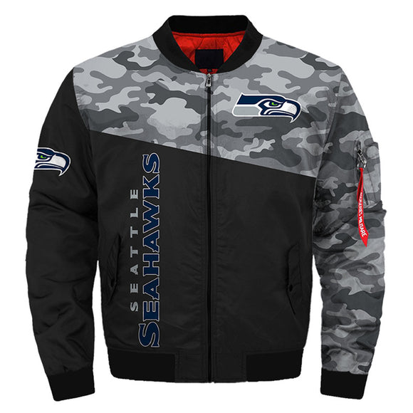 17% OFF Men's Seattle Seahawks Military Jacket - Limited Time Offer