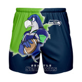15% OFF Best Men’s Seattle Seahawks Shorts Mascot For Sale