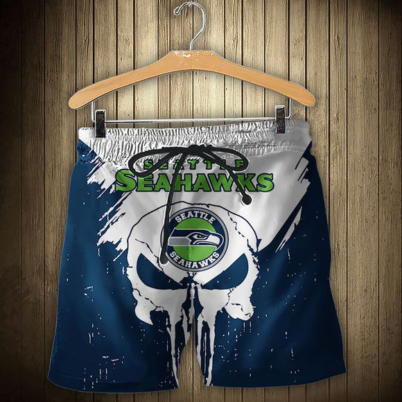 15% SALE OFF Men’s Seattle Seahawks Skull Shorts For Sale