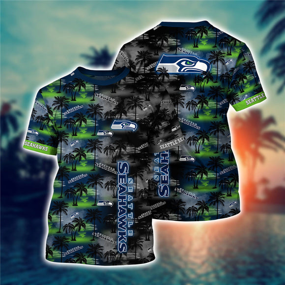 15% OFF Men’s Seattle Seahawks T-shirt Coconut Tree
