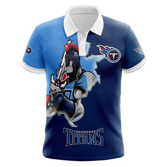 20% OFF Men’s Tennessee Titans Polo Shirt Mascot On Sale