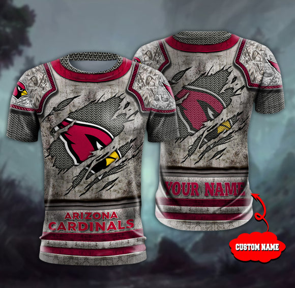 15% OFF Men’s Warrior Arizona Cardinals T Shirt Custom Name
