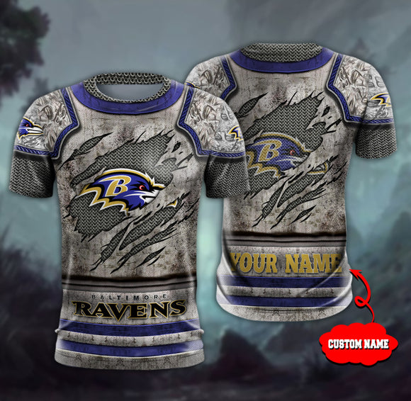 15% OFF Men’s Warrior Baltimore Ravens T Shirt Custom Name