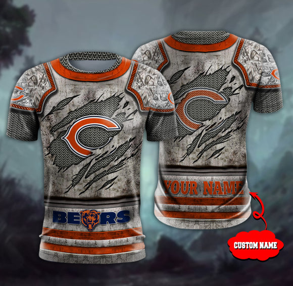 15% OFF Men’s Warrior Chicago Bears T Shirt Custom Name