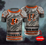 15% OFF Men’s Warrior Cincinnati Bengals T Shirt Custom Name