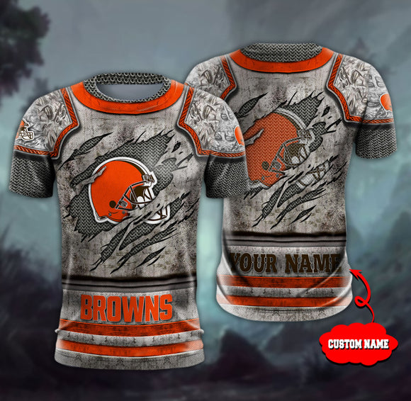 15% OFF Men’s Warrior Cleveland Browns T Shirt Custom Name