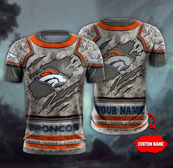15% OFF Men’s Warrior Denver Broncos T Shirt Custom Name
