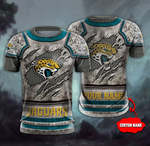 15% OFF Men’s Warrior Jacksonville Jaguars T Shirt Custom Name