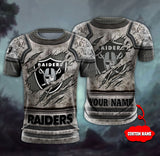 15% OFF Men’s Warrior Las Vegas Raiders T Shirt Custom Name