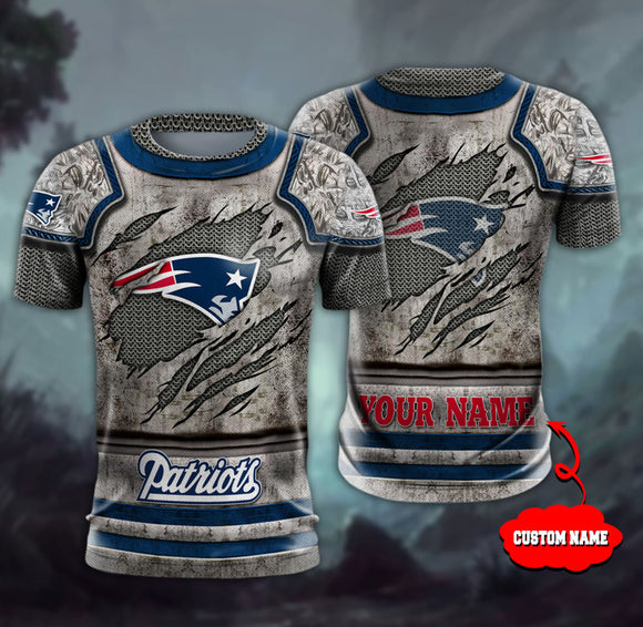 15% OFF Men’s Warrior New England Patriots T Shirt Custom Name
