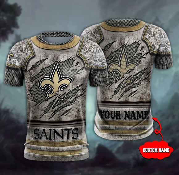 15% OFF Men’s Warrior New Orleans Saints T Shirt Custom Name