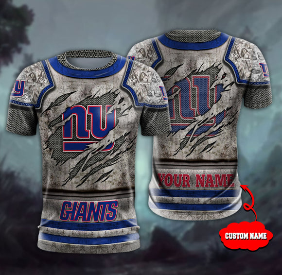 15% OFF Men’s Warrior New York Giants T Shirt Custom Name