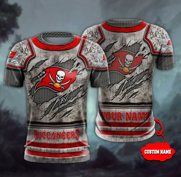 15% OFF Men’s Warrior Tampa Bay Buccaneers T Shirt Custom Name