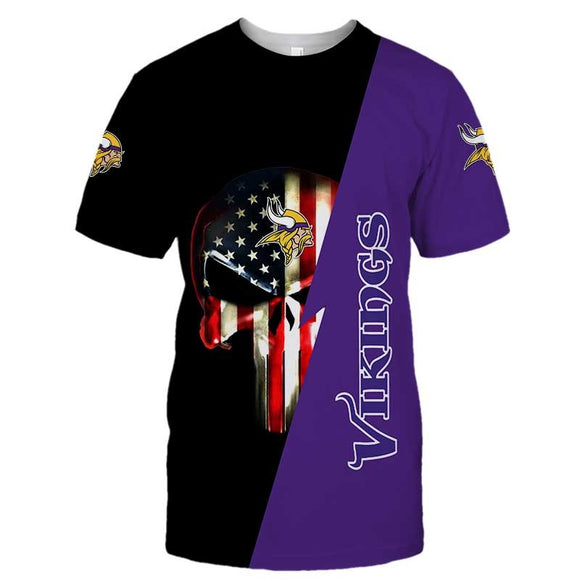 15% OFF Men’s Minnesota vikings T Shirt Flag USA