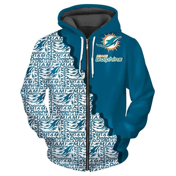 Up To 20% OFF Best Miami Dolphins Zipper Hoodies Repeat Logo