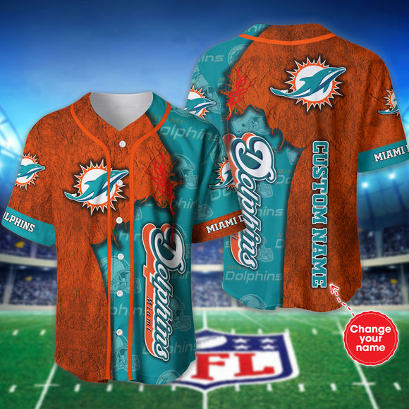 20% OFF Best Miami Dolphins Baseball Jersey Shirt Custom Name