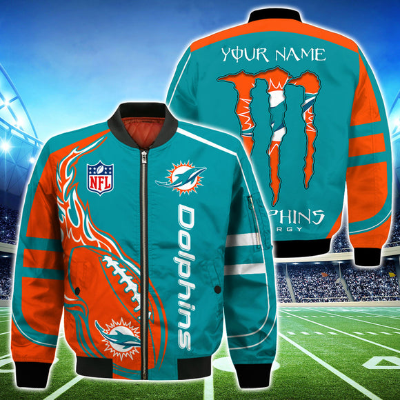 20% OFF Miami Dolphins Bomber Jackets Monster Energy Custom Name
