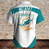 15% OFF Men’s Miami Dolphins Button Down Shirt For Sale