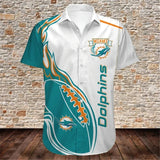 15% OFF Men’s Miami Dolphins Button Down Shirt For Sale